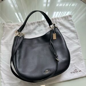 Coach Black Leather Women's Bag hardly ever used .